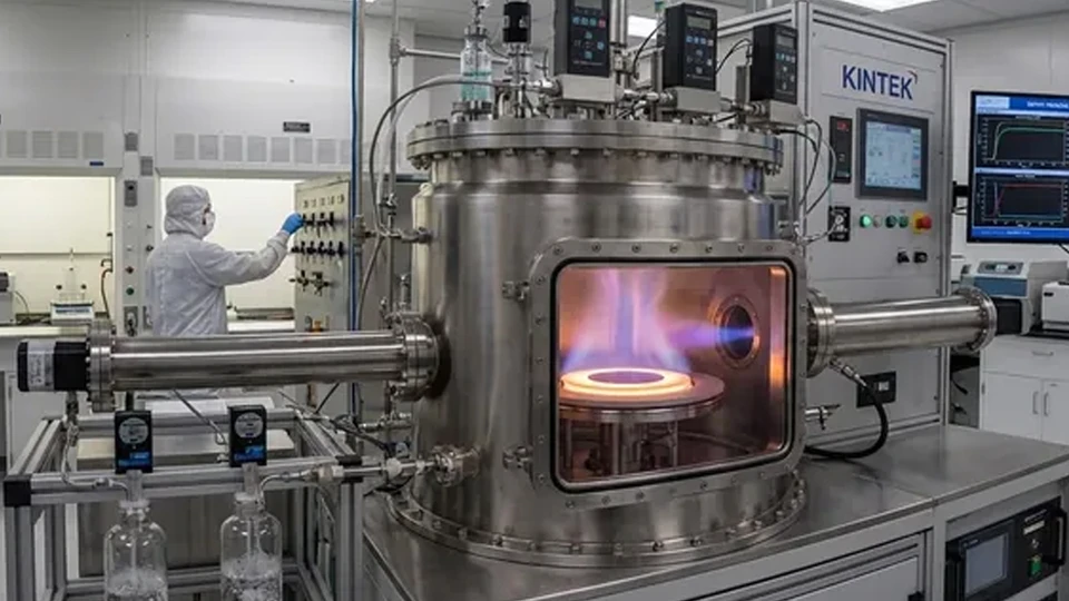 Vacuum process chamber with viewing window, pipework and control equipment